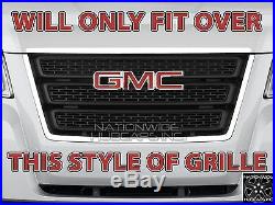 10-15 GMC TERRAIN CHROME Grille Overlay 3 Bar Grill Inserts Covers Denali Style