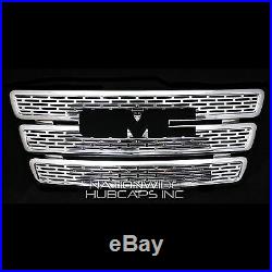 10-15 GMC TERRAIN CHROME Grille Overlay 3 Bar Grill Inserts Covers Denali Style