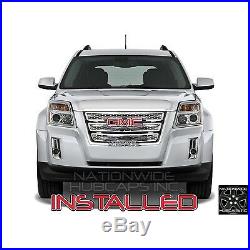 10-15 GMC TERRAIN CHROME Grille Overlay 3 Bar Grill Inserts Covers Denali Style