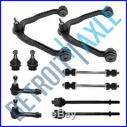 10pc Front Upper Control Arm Lower Ball Joint Tierod Sway Bar Link 6-Lug Models