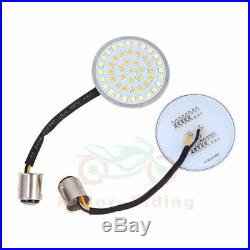 1157 LED Turn Signals Light Inserts Smoke Lens Fit for Harley Street Road Glide