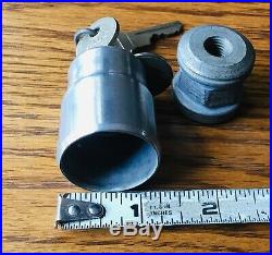 1920s 1930s SPARE TIRE LOCK withYALE KEYS vtg exterior accessory