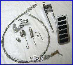 1930's 1940's Ford Chevy Street Rod Aluminum Gas Pedal + 24 Cable & Spring Set