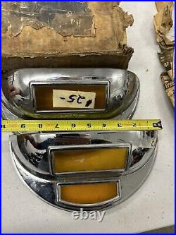 1930's 1940's VINTAGE ACCESSORY HEADLIGHT VISOR Yellow INDICATOR Windows Rare