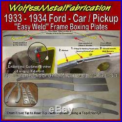 1933 1934 Ford Easy Weld SOLID Frame Boxing Plates 33 34 Chassis FULL