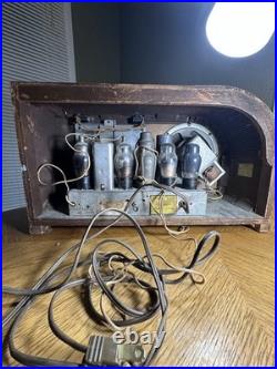 1939 Simplex Model U61T Asymmetrical Wood Tube Radio For Parts / Repair