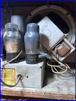 1939 Simplex Model U61T Asymmetrical Wood Tube Radio For Parts / Repair