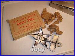 1940s Original NOS SAFETY STAR License Plate Topper Vintage Chevy Ford Jalopy vw