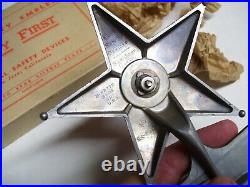 1940s Original NOS SAFETY STAR License Plate Topper Vintage Chevy Ford Jalopy vw