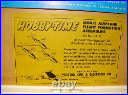 1957 Hobby-Time Republic F-84F THUNDERSTREAKS with V-Formation Stand OBSCURE