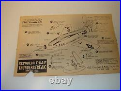 1957 Hobby-Time Republic F-84F THUNDERSTREAKS with V-Formation Stand OBSCURE