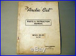 1963 Antique Arctic Cat Model 100 & Model 101 Parts And Instruction Manual