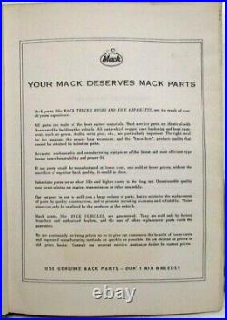 1963 Mack Truck M18X Model Parts Book Number 3481