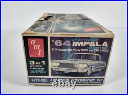 1964 Chevrolet Impala SS Hardtop AMT 125 Model Kit 6724 Parts Lot