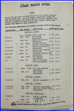 1965 Mack Truck M15X Model Parts Book Number 4430