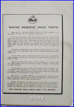 1966 Mack Truck M30X Model Parts Book Number 5562
