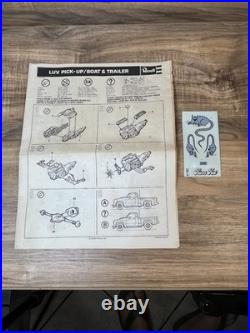 1970s REVELL RIVER RAT Model Kit Chevy Luv Pickup Boat Trailer. Missing Parts