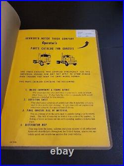 1972 Kenworth Model W9gl Owners Operators Guide Manual Parts Catalog Book
