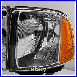 1999-2002 Dodge Ram Pickup Sport Model Headlights Headlamps Corner Signal Lights