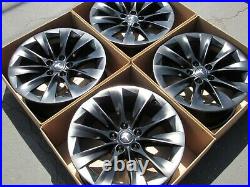 19 tesla model S SATIN black wheels rims original parts oem 4 alloys 4