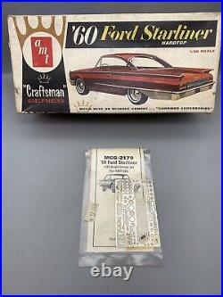 1/25 AMT 1960 Ford Starliner Hardtop + Photo Etch Parts Screw Bottom New Vintage