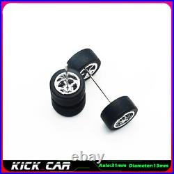 1/64 Model Car Wheels With Rubber Tires 1 Set(4pcs) ABS Basic Modified Parts Veh