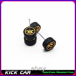 1/64 Model Car Wheels With Rubber Tires 1 Set(4pcs) ABS Basic Modified Parts Veh
