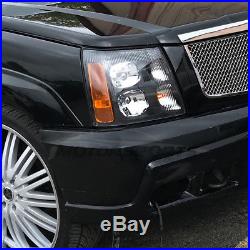 2003 2004 2005 2006 Cadillac Escalade Factory HID Model Black Headlights Pair