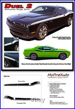 2015-2020 for Dodge Challenger SXT R/T DUEL 15 Vinyl Graphics Decals 3M Stripes