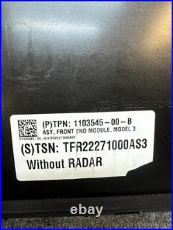 2017-2023 Tesla Model 3 Radiator Cooling Fan Shroud & Shutter Oem, 1103545-00-b