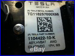 2018 Tesla Model 3 Complete Battery Pack Long Range AWD 75KWh 400Vdc 3k miles