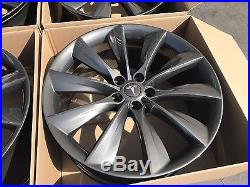 21 Tesla Model S 2014 2015 2016 2017 Factory OEM wheels rims Gray 21x8.5