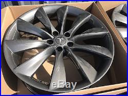 21 Tesla Model S 2014 2015 2016 2017 Factory OEM wheels rims Gray 21x8.5