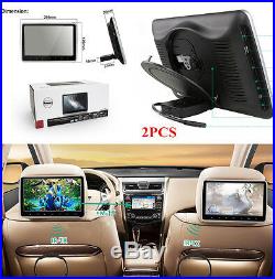 2Pcs 10.1 Car Headrest DVD Game Player with Remote Control & USB/SD/HDMI Port