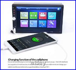 2 DIN 7 Car Video Player MP5 MP3 FM Bluetooth Touch Screen Stereo Radio +Camera