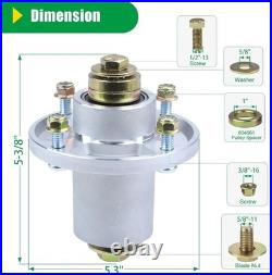 3 Pack Spindle Assembly with Pulley for Raptor SD 54 Models Replacement Parts