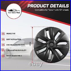 4PCS FORAUTOMOD 19 Inch Wheel Cover HubCaps Parts for Tesla Model Y 2021-2024 A