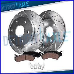6 LUGS Front Drilled Disc Rotors Brake Pads for Toyota Tacoma 4Runner FJ Cruiser
