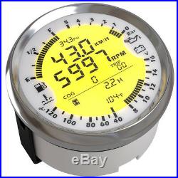 6in1 Car GPS Speedometer Tachometer Water Temp Oil Pressure Voltmeter Gauge 85mm