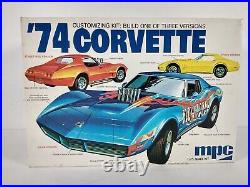 74 Corvette MPC 125 Model Kit # 1-7405-250 Parts Lot