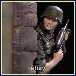 90mm resin model GK, military theme, soldiers in cover, unassembled and unpai