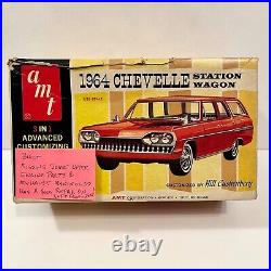 AMT 125 1964 Chevelle Station Wagon Advanced Custom Kit -BUILT, MISSING PARTS