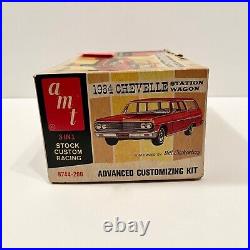 AMT 125 1964 Chevelle Station Wagon Advanced Custom Kit -BUILT, MISSING PARTS