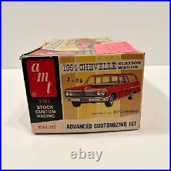 AMT 125 1964 Chevelle Station Wagon Advanced Custom Kit -BUILT, MISSING PARTS