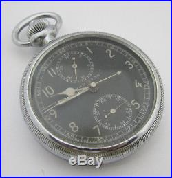 Antique 16s Hamilton Model 22 Wwii Military 19j Chronograph Pocket Watch Parts