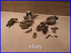 ASP 80, K&B 61, FUJI 099, Model Airplane With Muffler, Engines for PARTS Lot