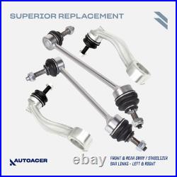 AUTOACER -24p Front & Rear Control Arms, Tie Rods Links & Bushings For Jaguar XK
