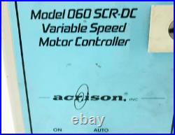Acrison Model 060 SCR-DC Variable Speed Motor Controller (Parts Only)