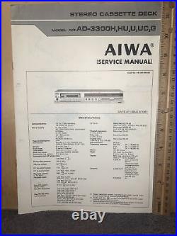 Aiwa (Service Manual) For Model AD-3300H, HU Schematics, Parts List. 1981 Copy