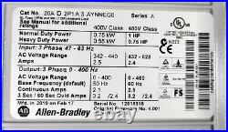 Allen-Bradley PowerFlex 70 For PARTS. Model 20AD2P1A3AYNNEG0 Series A